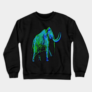 Mammoth Skeleton Interactive Green&Blue Filter T-Shirt By Red&Blue Crewneck Sweatshirt